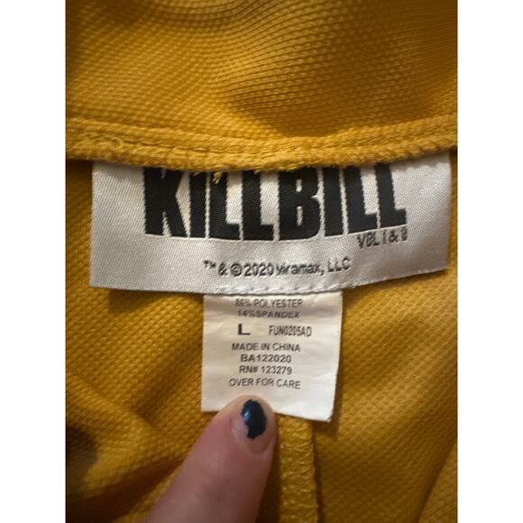 Women L Kill Bill Vol I & II Bride Mustard Yellow Track Suit Set Costume Cosplay - Picture 6 of 7